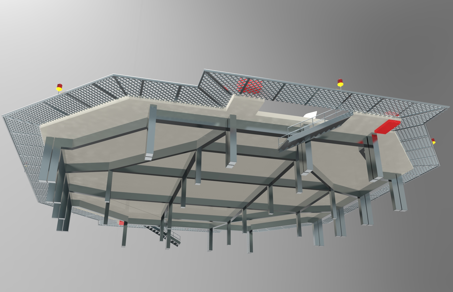 钢结构停机坪效果图